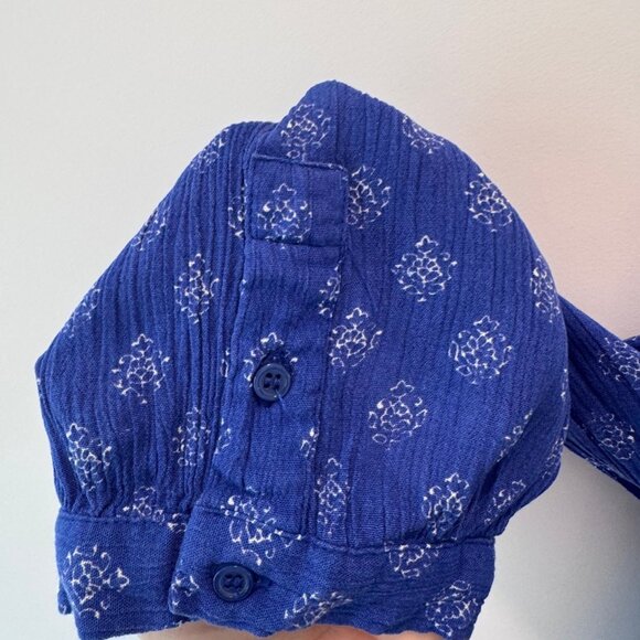 EUC Maison 123 Flowy Moroccan Print Peasent Blouse - Picture 4 of 8